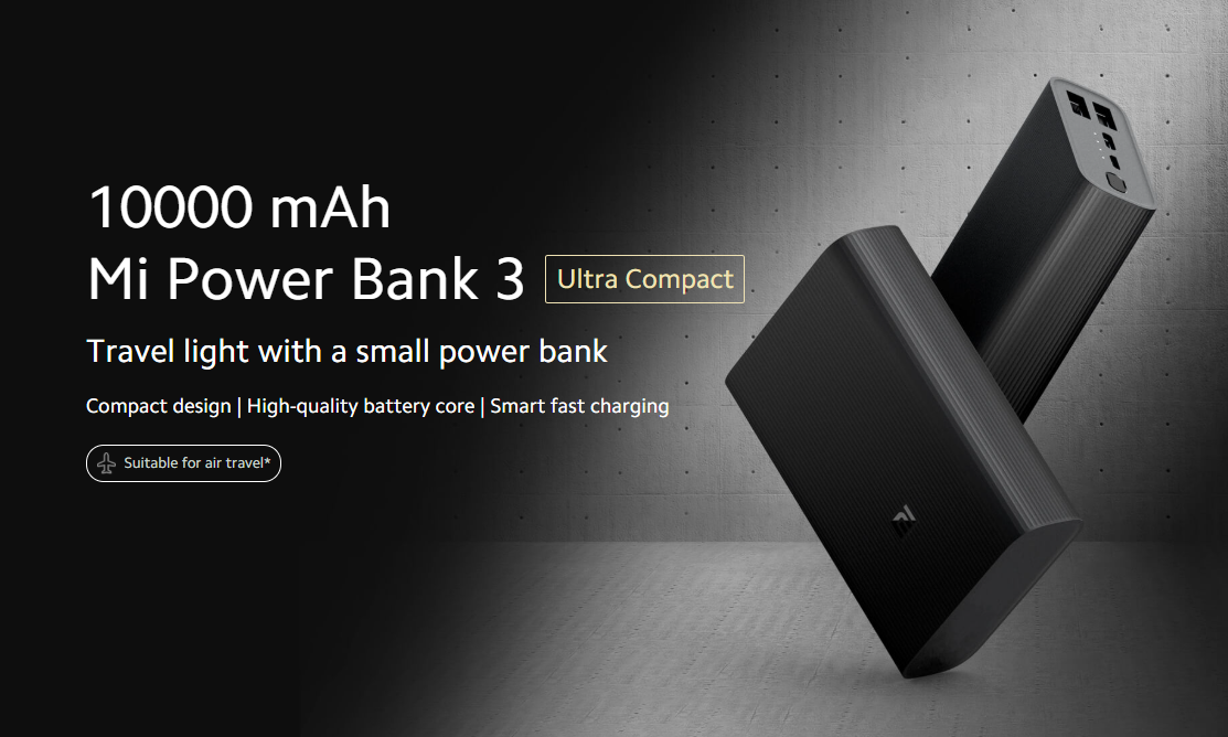 10000mAh Mi Power Bank 3 Ultra Compact