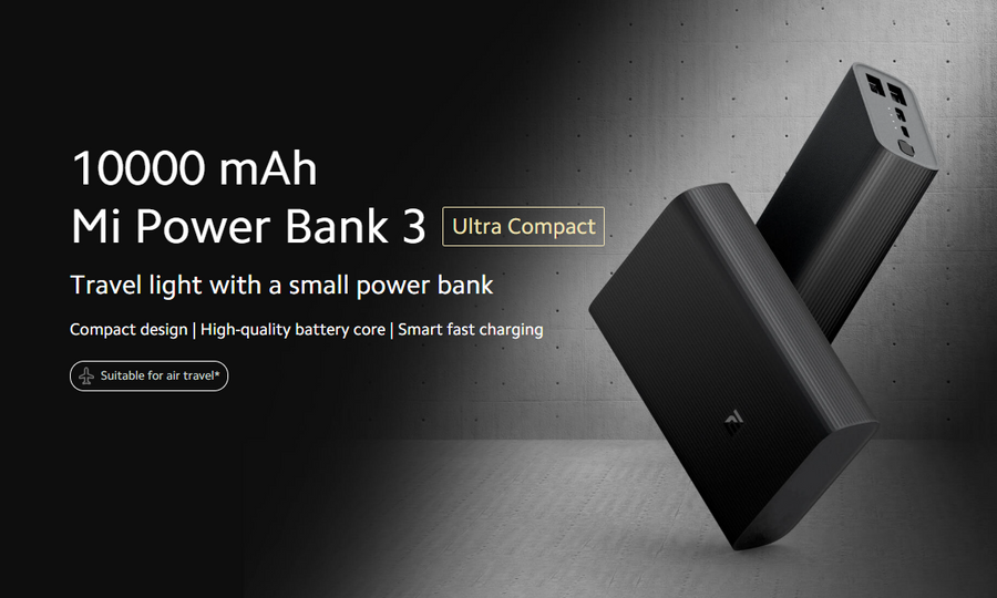 10000mAh Mi Power Bank 3 Ultra Compact