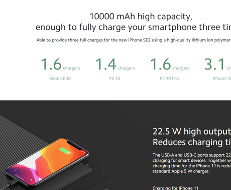10000mAh Mi Power Bank 3 Ultra Compact