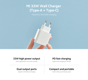 Mi 33W Wall Charger (Type-A+Type-C) US