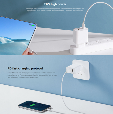 Mi 33W Wall Charger (Type-A+Type-C) US