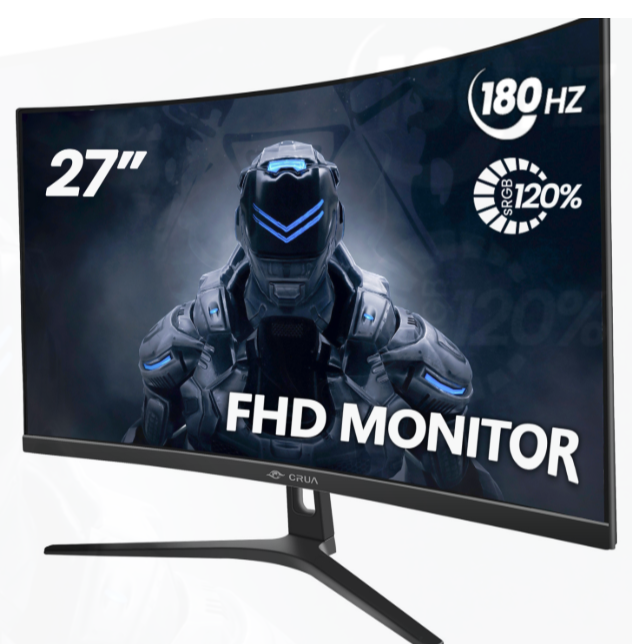 CRUA 27 inch Curved Gaming Monitor