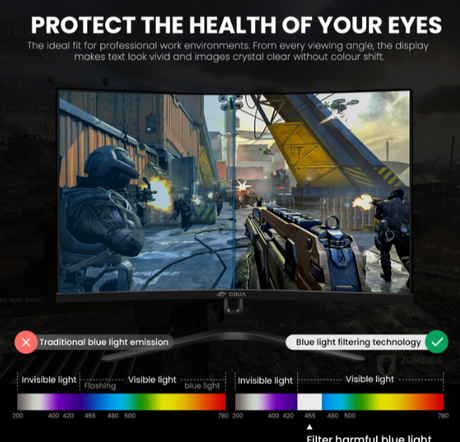 CRUA 27 inch Curved Gaming Monitor