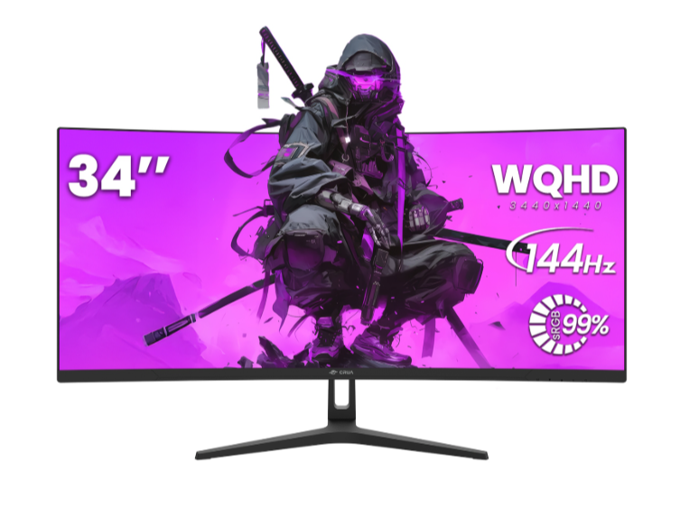 CRUA 34 Inch Curved Gaming Monitor