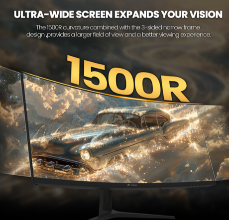 CRUA 34 Inch Curved Gaming Monitor